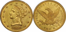 1843 Liberty Head Eagle. MS-60 (PCGS).

This is one of the rarest and most significant 1843 eagles that we have ever offered. It is a fully Mint Sta...