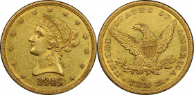 1845-O Liberty Head Eagle. Winter-3. Repunched Date, Large/Small Date. Unc Details--Cleaned (PCGS).

Although only a median rarity among New Orleans...