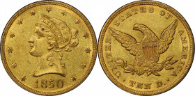 1850 Liberty Head Eagle. Large Date. MS-61 (PCGS).

A lustrous deep honey-gold example that is sharply struck over most design elements. The Philade...