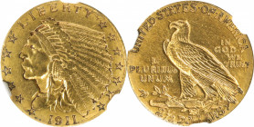 1911-D Indian Quarter Eagle. AU Details--Harshly Cleaned (NGC).

A fully outlined, if somewhat faint mintmark defines this more affordable example o...
