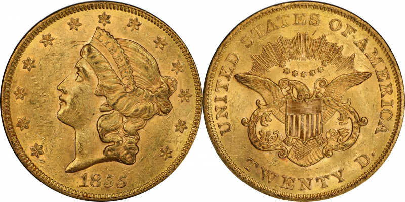 1855 Liberty Head Double Eagle. MS-61 (PCGS).

Here is a seldom offered Uncirc...