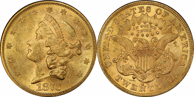 1873-S Liberty Head Double Eagle. Open 3. MS-61 (PCGS). CAC.

Delightful golde...