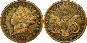 1891 Liberty Head Double Eagle. JD-1, the only known dies. Rarity-6-. Proof-58 (PCGS).

Rich orange-gold surfaces with heavily frosted motifs and de...