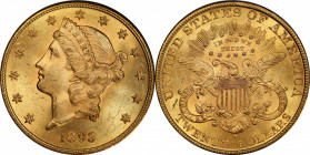 1893-S Liberty Head Double Eagle. MS-64 (PCGS).

This is an attractive, fully original example with bountiful mint luster and a razor sharp strike. ...