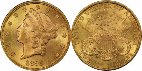 1895 Liberty Head Double Eagle. MS-64 (PCGS).

Lustrous satin to softly frosted surfaces are sharply struck with handsome original color throughout....