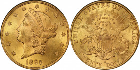 1895-S Liberty Head Double Eagle. MS-64 (PCGS). CAC.

Appealing golden-apricot surfaces are sharply struck, fully lustrous and offer outstanding eye...
