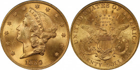 1899-S Liberty Head Double Eagle. MS-64+ (PCGS). CAC.

Lovely honey-rose color mingles with lively mint luster, and both sides are exceptionally att...