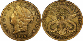 1906 Liberty Head Double Eagle. JD-1, the only known dies. Rarity-4+. Proof-55 (PCGS).

This handsome, fully original piece exhibits attractive warm...