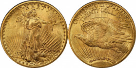 1909/8 Saint-Gaudens Double Eagle. FS-301. MS-63+ (PCGS). CAC.

Original golden-apricot surfaces are fully lustrous with a sharply executed strike. ...