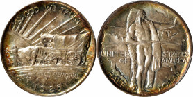 1926-S Oregon Trail Memorial. MS-67+ (PCGS). CAC.

This beautifully toned Superb Gem exhibits the most vivid and varied colors around the peripherie...