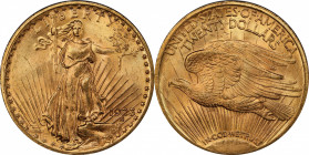 1923 Saint-Gaudens Double Eagle. MS-64 (PCGS).

A pretty honey-rose example with full mint luster and a well executed strike. While the 1923 is part...