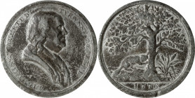 "1776" Benjamin Franklin American Beaver Medal. By John Reich. Betts-546, Greenslet GM-80, Julian CM-8. White Metal. Very Fine, Rough.

40.5 mm.

...