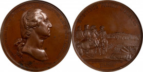 "1776" (1845-1860) Washington Before Boston Medal. Paris Mint Restrike. Adams-Bentley 3, Musante GW-09-P3, Baker-48G, Betts-543, Julian MI-1. Bronze. ...