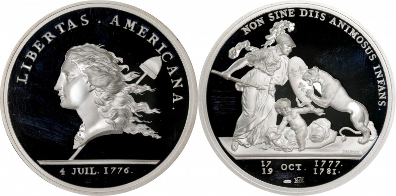 "1781" (2004) Libertas Americana Medal. Modern Paris Mint Dies. Silver. Deep Cam...