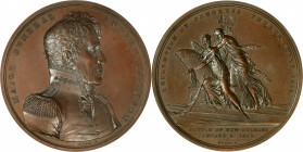 "1815" Major General Andrew Jackson / Battle of New Orleans Medal. By Moritz Furst. Julian MI-15. Bronze. Choice About Uncirculated.

65 mm.

Esti...