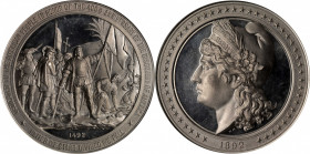1892 World's Columbian Exposition. Landing of Columbus / Liberty Head Medal. Eglit-51. Aluminum. MS-66 DPL (NGC).

50 mm.

Estimate: $ 475