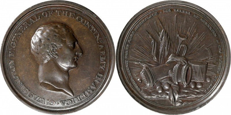 Undated (ca. 1777) Voltaire Medal. Musante GW-1, Baker-78B. Bronze. Extremely Fi...