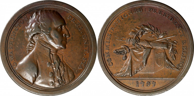 "1797" (ca. 1805) Sansom Medal. Original. By John Reich. Musante GW-58, Baker-71...