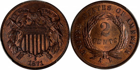 1871 Two-Cent Piece. MS-65 BN (PCGS).

PCGS# 3609. NGC ID: 22NF.

Estimate: $ 500