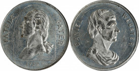 "1732" (ca. 1859) Patriae Pater, Third Obverse / Daniel Webster Medal. By Frederick C. Key. Musante GW-231, Baker-211B. White Metal. MS-63 (NGC).

2...