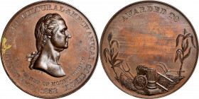 "1858" (ca. 1859) Lancaster County Agricultural and Mechanical Society Award Medal. By William H. Key. Musante GW-239, Baker-339B, Julian AM-27. Bronz...