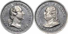 "1732" (ca. 1860) Washington and Franklin Medal. By Joseph Merriam. Musante GW-326, Baker-204B, Greenslet GM-60. White Metal. MS-63 (PCGS).

32 mm. ...
