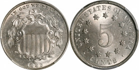 1883 Shield Nickel. MS-65 (PCGS).

PCGS# 3813. NGC ID: 22PE.

Estimate: $ 450