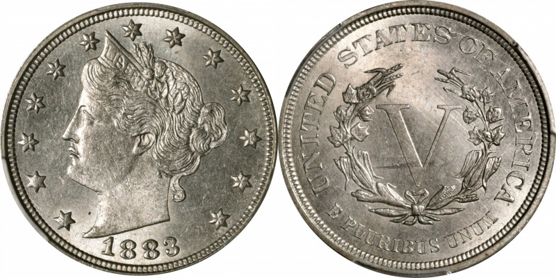 1883 Liberty Head Nickel. No CENTS. MS-64 (NGC).

PCGS# 3841. NGC ID: 2772.
...