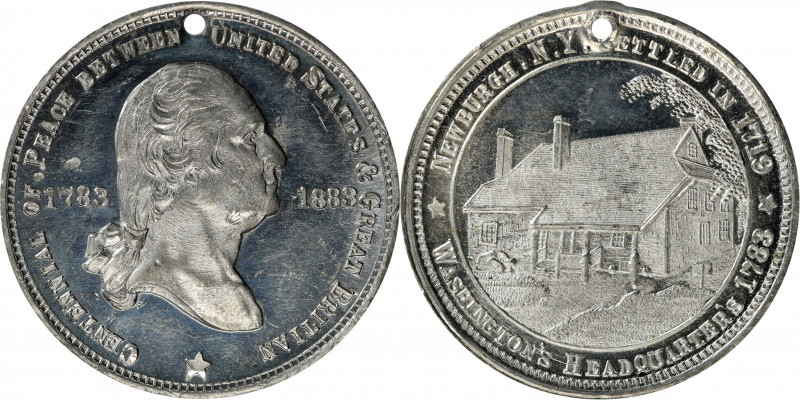 1883 Inaugural Centennial - Newburgh Headquarters Medal. Musante GW-991, Baker-4...