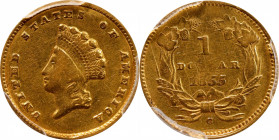 1855-C Gold Dollar. Type II. Winter-1. VF Details--Damage (PCGS).

PCGS# 7533. NGC ID: 25C5.

Estimate: $ 1200