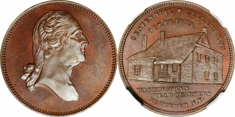 1883 Washington - Second Newburgh Headquarters Medal. By George Hampden Lovett. ...