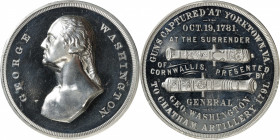 "1791" (ca. 1886) Chatham Artillery Medal. First Obverse. By George Hampden Lovett. Musante GW-1004, Baker E-452, var., HK-Unlisted, Unlisted SCD-208X...