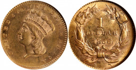 1856 Gold Dollar. Slant 5. AU-58 (NGC).

PCGS# 7540. NGC ID: 25CB.

Estimate: $ 300