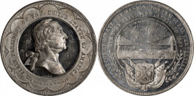 1889 Brooklyn Bridge Medal, with Sun. Musante GW-1087A, Douglas-7A. White Metal. MS-61 DPL (NGC).

51 mm.

Ex R. Jesinger Collection.

Estimate:...