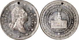 1889 Inaugural Centennial Medal. Medium Federal Hall, First Dies. Musante GW-1096, Douglas-22. White Metal. MS-61 DPL (NGC).

32 mm. Pierced for sus...