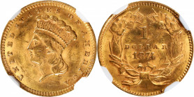 1874 Gold Dollar. MS-63 (NGC).

PCGS# 7575. NGC ID: 25DC.

Estimate: $ 400