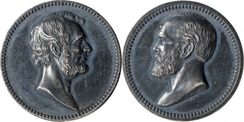 Undated (1882) Lincoln and Garfield Medal. First Size. By William and Charles E....