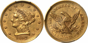 1852 Liberty Head Quarter Eagle. AU-50 (PCGS).

PCGS# 7763. NGC ID: 25HR.

From the Mark and Lottie Salton Collection.

Estimate: $ 600