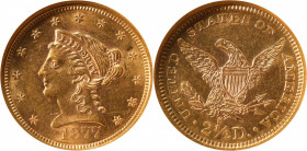 1877-S Liberty Head Quarter Eagle. MS-61 (NGC).

PCGS# 7827. NGC ID: 25KX.

Estimate: $ 650