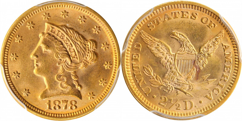 1878 Liberty Head Quarter Eagle. MS-63 (PCGS).

PCGS# 7828. NGC ID: 25KY.

E...