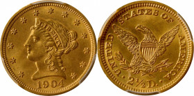 1904 Liberty Head Quarter Eagle. MS-66 (PCGS).

PCGS# 7856. NGC ID: 25LV.

Estimate: $ 900