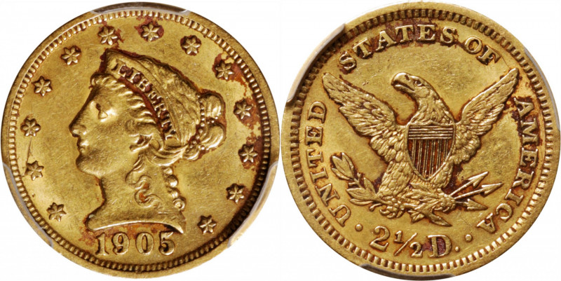 1905 Liberty Head Quarter Eagle. AU Details--Scratch (PCGS).

PCGS# 7857. NGC ...