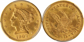 1907 Liberty Head Quarter Eagle. MS-65 (PCGS).

PCGS# 7859. NGC ID: 25LY.

Estimate: $ 800