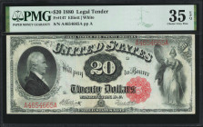 Fr. 147. 1880 $20 Legal Tender Note. PMG Choice Very Fine 35 EPQ.

Small red scalloped seal. Signature combination of Elliott - White. PMG comments ...