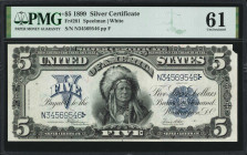 Fr. 281. 1899 $5 Silver Certificate. PMG Uncirculated 61.

A lovely example of this Chief Silver Certificate which boasts bright paper and dark blac...