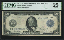 Fr. 1030. 1914 $50 Federal Reserve Note. New York. PMG Very Fine 25.

PMG comments "Annotation."

Estimate: $200.00 - $300.00