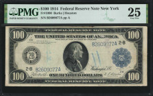 Fr. 1090. 1914 $100 Federal Reserve Note. New York. PMG Very Fine 25.

PMG comments "Ink, Foreign Substance."

Estimate: $700.00 - $900.00