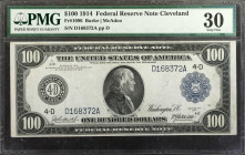 Fr. 1096. 1914 $100 Federal Reserve Note. Cleveland. PMG Very Fine 30.

Bright paper and a virtual absence of folds give this note very good eye app...