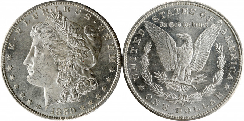 1880/79-S Morgan Silver Dollar. MS-64 (PCGS).

PCGS# 7120.

Estimate: $ 100