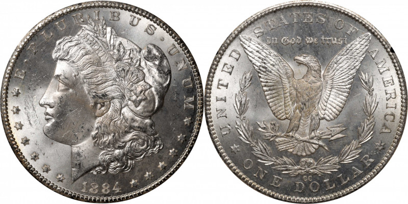 1884-CC GSA Morgan Silver Dollar. MS-64 (NGC). CAC.

The original box and card...